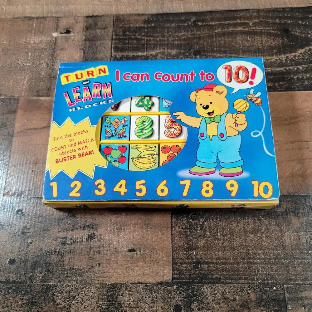 Vintage Turn And Learn Blocks I Can Count To 10